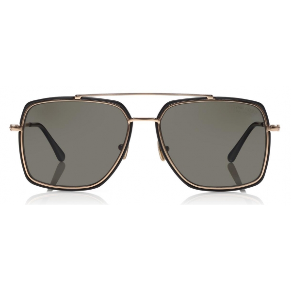 Tom Ford - Polarized Lionel Sunglasses - Square Metal Sunglasses - Black - FT0750-P - Sunglasses - Tom Ford Eyewear