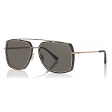 Tom Ford - Polarized Lionel Sunglasses - Occhiali Quadrati in Metallo - Nero - FT0750-P - Occhiali da Sole - Tom Ford Eyewear