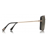 Tom Ford - Polarized Lionel Sunglasses - Occhiali Quadrati in Metallo - Nero - FT0750-P - Occhiali da Sole - Tom Ford Eyewear