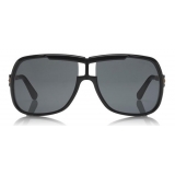 Tom Ford - Caine Sunglasses - Occhiali da Sole Navigatore in Acetato - Nero - FT0800 - Occhiali da Sole - Tom Ford Eyewear