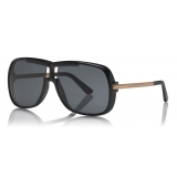 Tom Ford - Caine Sunglasses - Navigator Acetate Sunglasses - Black - FT0800 - Sunglasses - Tom Ford Eyewear