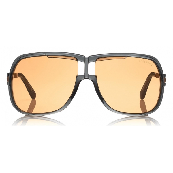 Tom Ford - Caine Sunglasses - Occhiali da Sole Navigatore in Acetato - Grigio - FT0800 - Occhiali da Sole - Tom Ford Eyewear