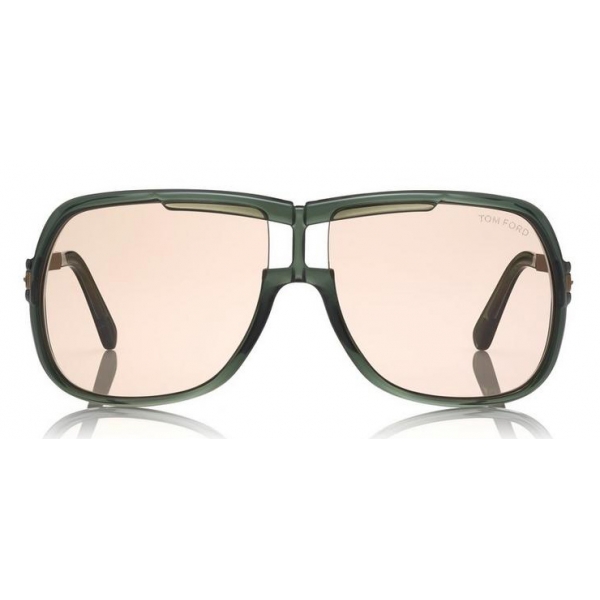 Tom Ford - Caine Sunglasses - Occhiali Navigatore in Acetato - Grigio Rosa - FT0800 - Occhiali da Sole - Tom Ford Eyewear