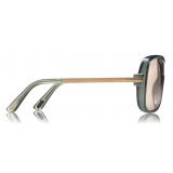 Tom Ford - Caine Sunglasses - Navigator Acetate Sunglasses - Grey Pink - FT0800 - Sunglasses - Tom Ford Eyewear