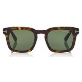 Tom Ford - Dax Sunglasses - Occhiali da Sole Quadrati in Acetato - Avana Scuro - FT0751 - Occhiali da Sole - Tom Ford Eyewear