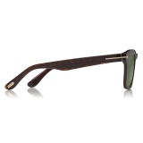 Tom Ford - Dax Sunglasses - Occhiali da Sole Quadrati in Acetato - Avana Scuro - FT0751 - Occhiali da Sole - Tom Ford Eyewear