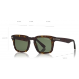 Tom Ford - Dax Sunglasses - Occhiali da Sole Quadrati in Acetato - Avana Scuro - FT0751 - Occhiali da Sole - Tom Ford Eyewear