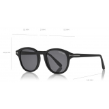 Tom Ford - Jameson Sunglasses - Occhiali da Sole Rotondi in Acetato - Nero - FT0752-N - Occhiali da Sole - Tom Ford Eyewear