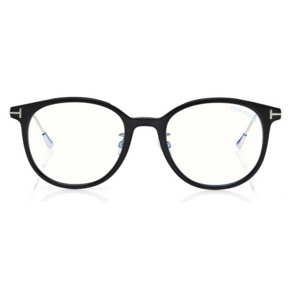Tom Ford - Blue Block Optical Glasses – Occhiali Rotondi in Metallo - Nero - FT5644-D-B - Occhiali da Vista - Tom Ford Eyewear
