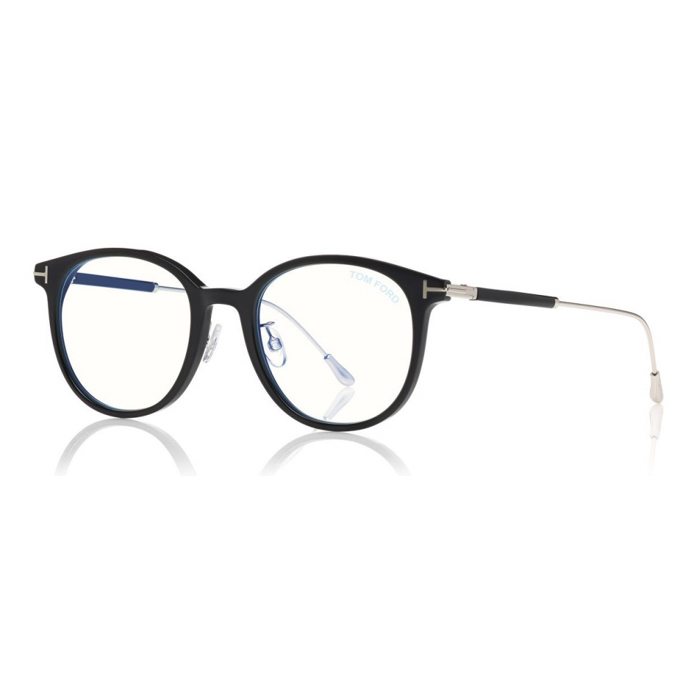 Tom Ford - Blue Block Optical Glasses - Round Metal Optical Glasses ...