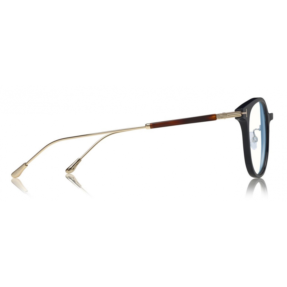 Tom Ford - Blue Block Optical Glasses - Round Metal Optical Glasses - Blue  - FT5644-D-B – Optical Glasses - Tom Ford Eyewear - Avvenice