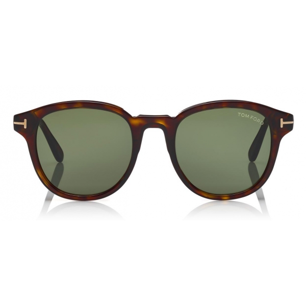 Tom Ford - Jameson Sunglasses - Occhiali da Sole Rotondi in Acetato - Avana Scuro - FT0752 - Occhiali da Sole - Tom Ford Eyewear