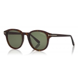 Tom Ford - Jameson Sunglasses - Occhiali da Sole Rotondi in Acetato - Avana Scuro - FT0752 - Occhiali da Sole - Tom Ford Eyewear