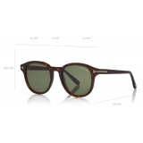 Tom Ford - Jameson Sunglasses - Occhiali da Sole Rotondi in Acetato - Avana Scuro - FT0752 - Occhiali da Sole - Tom Ford Eyewear