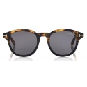 Tom Ford - Jameson Sunglasses - Occhiali da Sole Rotondi in Acetato - Avana Rossa - FT0752 - Occhiali da Sole - Tom Ford Eyewear