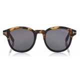 Tom Ford - Jameson Sunglasses - Occhiali da Sole Rotondi in Acetato - Avana Rossa - FT0752 - Occhiali da Sole - Tom Ford Eyewear