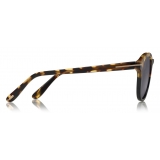 Tom Ford - Jameson Sunglasses - Occhiali da Sole Rotondi in Acetato - Avana Rossa - FT0752 - Occhiali da Sole - Tom Ford Eyewear