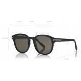 Tom Ford - Polarized Jameson Sunglasses - Round Acetate Sunglasses - Black - FT0752-P - Sunglasses - Tom Ford Eyewear