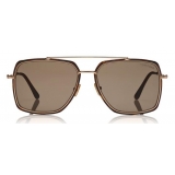 Tom Ford - Lionel Sunglasses - Square Metal Sunglasses - Havana - FT0750 - Sunglasses - Tom Ford Eyewear