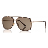 Tom Ford - Lionel Sunglasses - Square Metal Sunglasses - Havana - FT0750 - Sunglasses - Tom Ford Eyewear