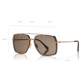 Tom Ford - Lionel Sunglasses - Square Metal Sunglasses - Havana - FT0750 - Sunglasses - Tom Ford Eyewear