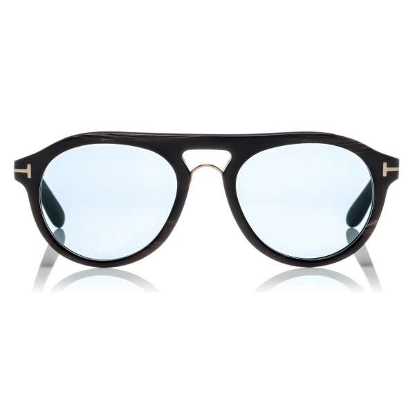 Tom Ford - Tom N.3 Sunglasses - Real Horn Optical Frame Sunglasses - Dark Brown - FT5438-P - Sunglasses - Tom Ford Eyewear