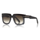 Tom Ford - Christian Sunglasses - Occhiali da Sole Quadrati in Acetato - Nero - FT0729 - Occhiali da Sole - Tom Ford Eyewear