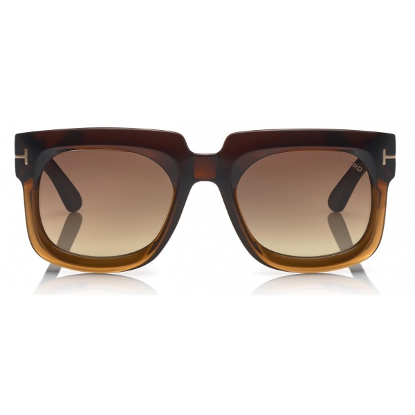 Tom Ford - Christian Sunglasses - Square Acetate Sunglasses - Dark Brown -  FT0729 - Sunglasses - Tom Ford Eyewear - Avvenice