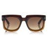 Tom Ford - Christian Sunglasses - Square Acetate Sunglasses - Dark Brown - FT0729 - Sunglasses - Tom Ford Eyewear