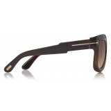 Tom Ford - Christian Sunglasses - Occhiali da Sole Quadrati - Marroni Scuro - FT0729 - Occhiali da Sole - Tom Ford Eyewear