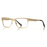 Tom Ford - Magnetic Clip Sunglasses - Occhiali Quadrati in Metallo - Oro Havana - FT5475 - Occhiali da Sole - Tom Ford Eyewear