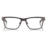 Tom Ford - Magnetic Clip Sunglasses - Occhiali Quadrati in Metallo - Rutenio Nero - FT5475 - Occhiali da Sole - Tom Ford Eyewear