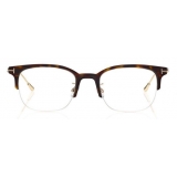 Tom Ford - Blue Block Optical Glasses - Occhiali Browline - Avana Scuro - FT5645-D - Occhiali da Vista - Tom Ford Eyewear