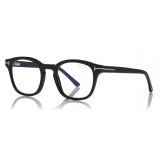 Tom Ford - Blue Block Optical Glasses - Occhiali Rotondi in Acetato - Nero - FT5532-B - Occhiali da Vista - Tom Ford Eyewear