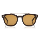 Tom Ford - Blue Block Optical Glasses - Occhiali Rotondi - Avana Scuro - FT5532-B - Occhiali da Vista - Tom Ford Eyewear