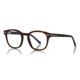 Tom Ford - Blue Block Optical Glasses - Occhiali Rotondi - Avana Scuro - FT5532-B - Occhiali da Vista - Tom Ford Eyewear