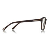 Tom Ford - Blue Block Optical Glasses - Occhiali Rotondi - Avana Scuro - FT5532-B - Occhiali da Vista - Tom Ford Eyewear