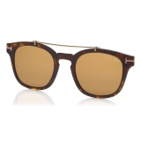 Tom Ford - Blue Block Optical Glasses - Occhiali Rotondi - Avana Scuro - FT5532-B - Occhiali da Vista - Tom Ford Eyewear