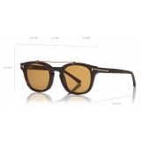 Tom Ford - Blue Block Optical Glasses - Occhiali Rotondi - Avana Scuro - FT5532-B - Occhiali da Vista - Tom Ford Eyewear