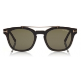 Tom Ford - Blue Block Optical Glasses - Occhiali Rotondi - Avana Grigio - FT5532-B - Occhiali da Vista - Tom Ford Eyewear