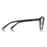 Tom Ford - Blue Block Optical Glasses - Occhiali Rotondi - Avana Grigio - FT5532-B - Occhiali da Vista - Tom Ford Eyewear