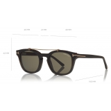 Tom Ford - Blue Block Optical Glasses - Occhiali Rotondi - Avana Grigio - FT5532-B - Occhiali da Vista - Tom Ford Eyewear