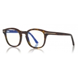 Tom Ford - Blue Block Optical Glasses - Occhiali Rotondi - Avana - FT5532-B - Occhiali da Vista - Tom Ford Eyewear