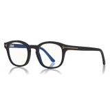 Tom Ford - Blue Block Optical Glasses - Occhiali Rotondi - Nero Opaco - FT5532-B - Occhiali da Vista - Tom Ford Eyewear