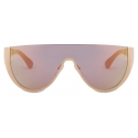 Moschino - Occhiali da Sole con Maschera Logo - Oro Rosa - Moschino Eyewear
