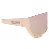 Moschino - Occhiali da Sole con Maschera Logo - Oro Rosa - Moschino Eyewear
