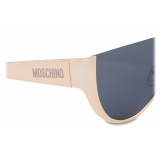 Moschino - Occhiali da Sole con Maschera Logo - Oro Grigio - Moschino Eyewear
