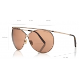 Tom Ford - Stevie Sunglasses - Round Metal Sunglasses - Gold - FT0761 - Sunglasses - Tom Ford Eyewear