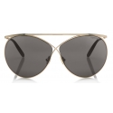 Tom Ford - Stevie Sunglasses - Round Metal Sunglasses - Shiny Rose Gold - FT0761 - Sunglasses - Tom Ford Eyewear