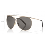 Tom Ford - Stevie Sunglasses - Round Metal Sunglasses - Shiny Rose Gold - FT0761 - Sunglasses - Tom Ford Eyewear
